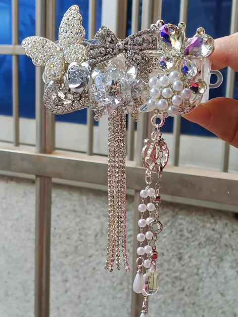 Heavy-Duty Phone Back Clip, Unique Theme, Handmade One-of-a-Kind Phone Accessory