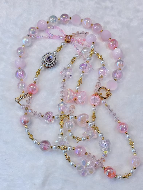 Crossbody Beaded Chain, Handmade Bag Accessory