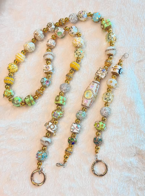 Crossbody Beaded Chain, Handmade Bag Accessory